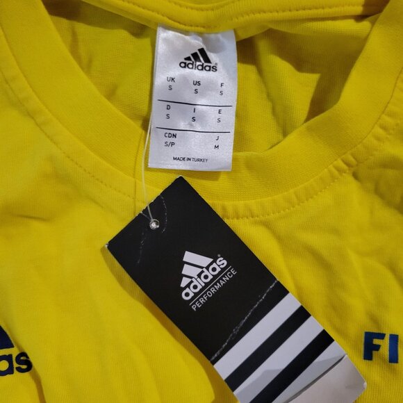 BRAND NEW Yellow and Black Fifa Adidas T-Shirt - Picture 3 of 3